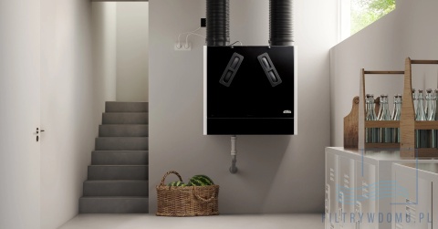 Rekuperator Kermi Boost X425 zamontowany w pomieszczeniu technicznym domu