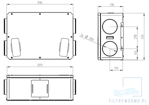 Rekuperator iZZi 302 ERV + sterownik STANDARD + moduł stałego przepływu (wersja lewa) Rekuperator iZZi 302 ERV + sterownik STANDARD + moduł stałego przepływu (wersja lewa)