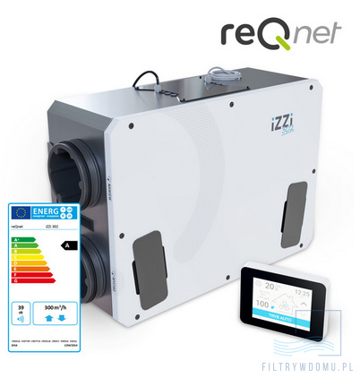 Rekuperator iZZi 302 ERV + sterownik STANDARD + moduł stałego przepływu (wersja lewa) Rekuperator iZZi 302 ERV + sterownik STANDARD + moduł stałego przepływu (wersja lewa)